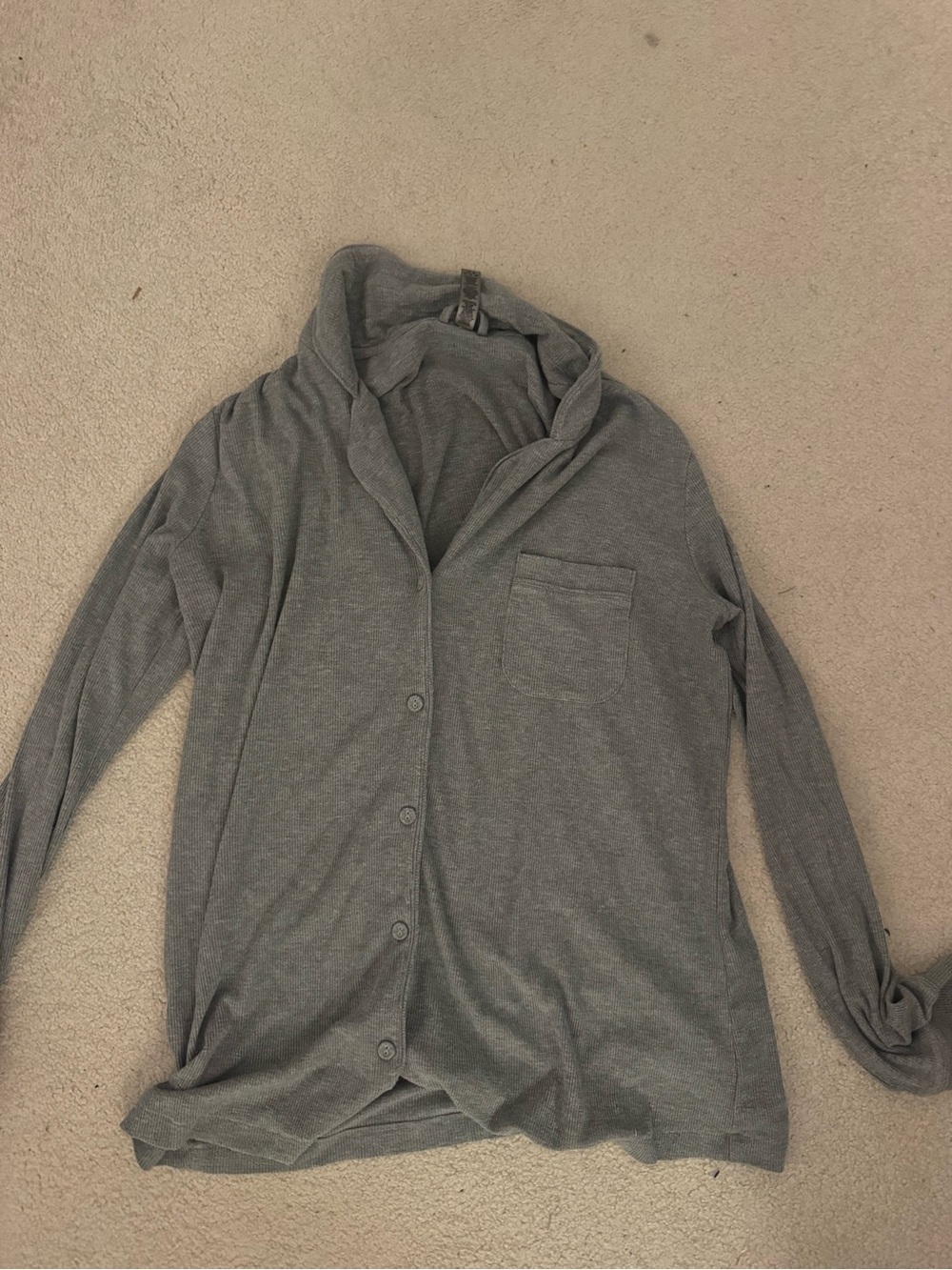SKIMS heather grey pajama set